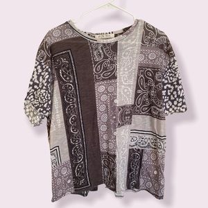Free People bandana print tee shirt